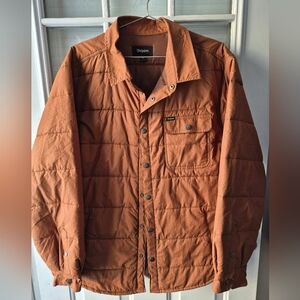 Brixton Men's Cass Quilted Shirt Jacket In Desert Palm